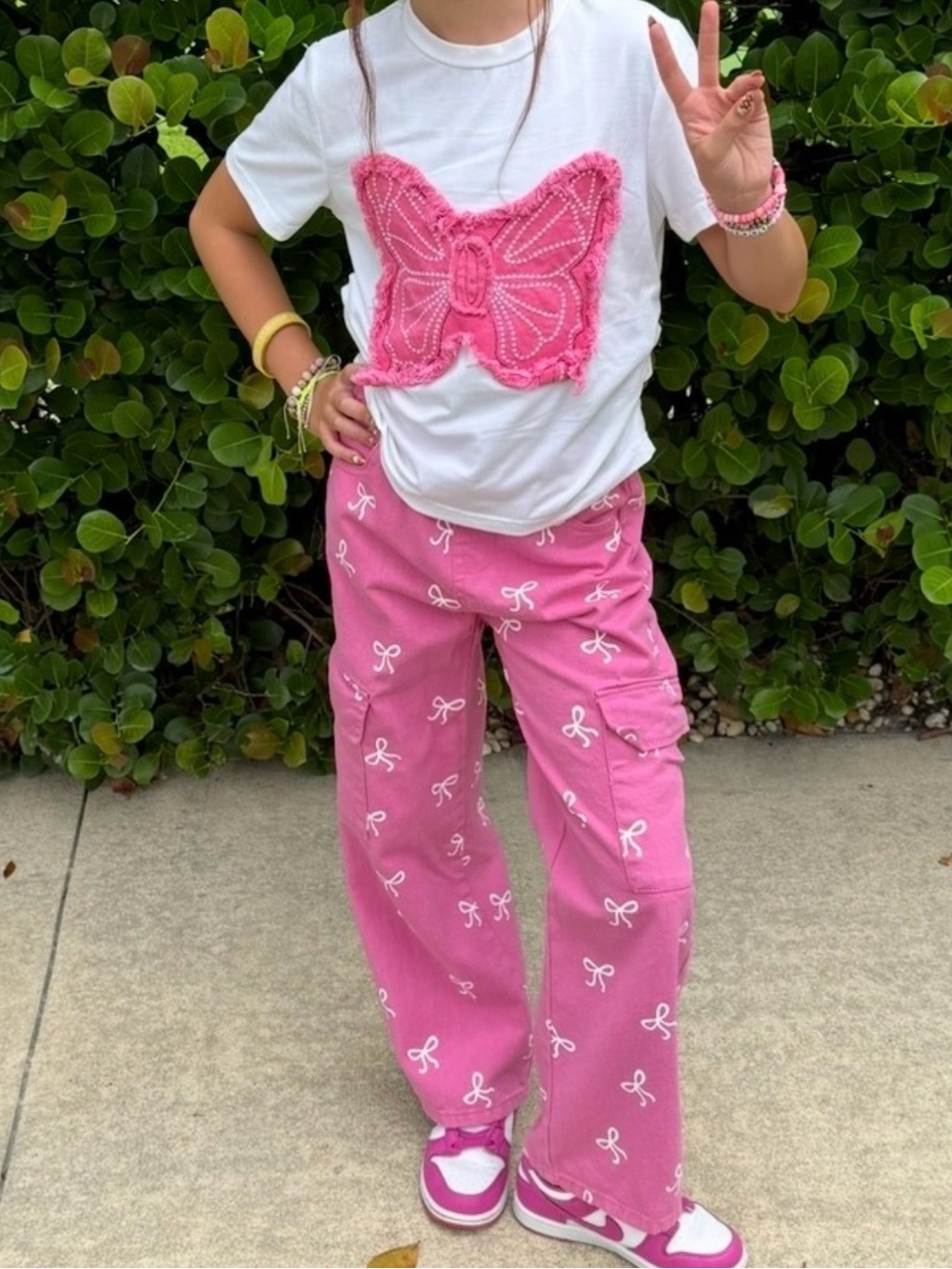 Pink Bow Outfit Girls Size 10 FULL SET — Shein SO AMAZING